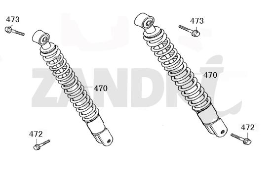 Stoßdämpfer Santini Capri hellblau metallic