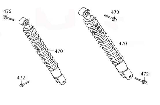Stoßdämpfer Pronto Rimini 125cc weiß