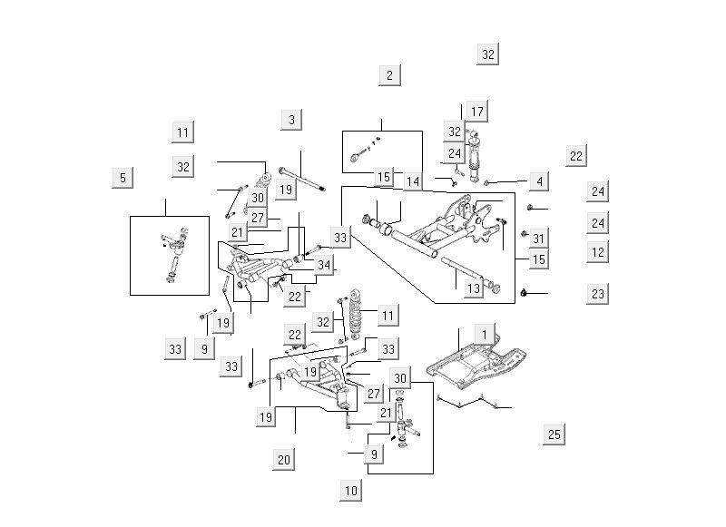 Schwinge Kymco MXU 50