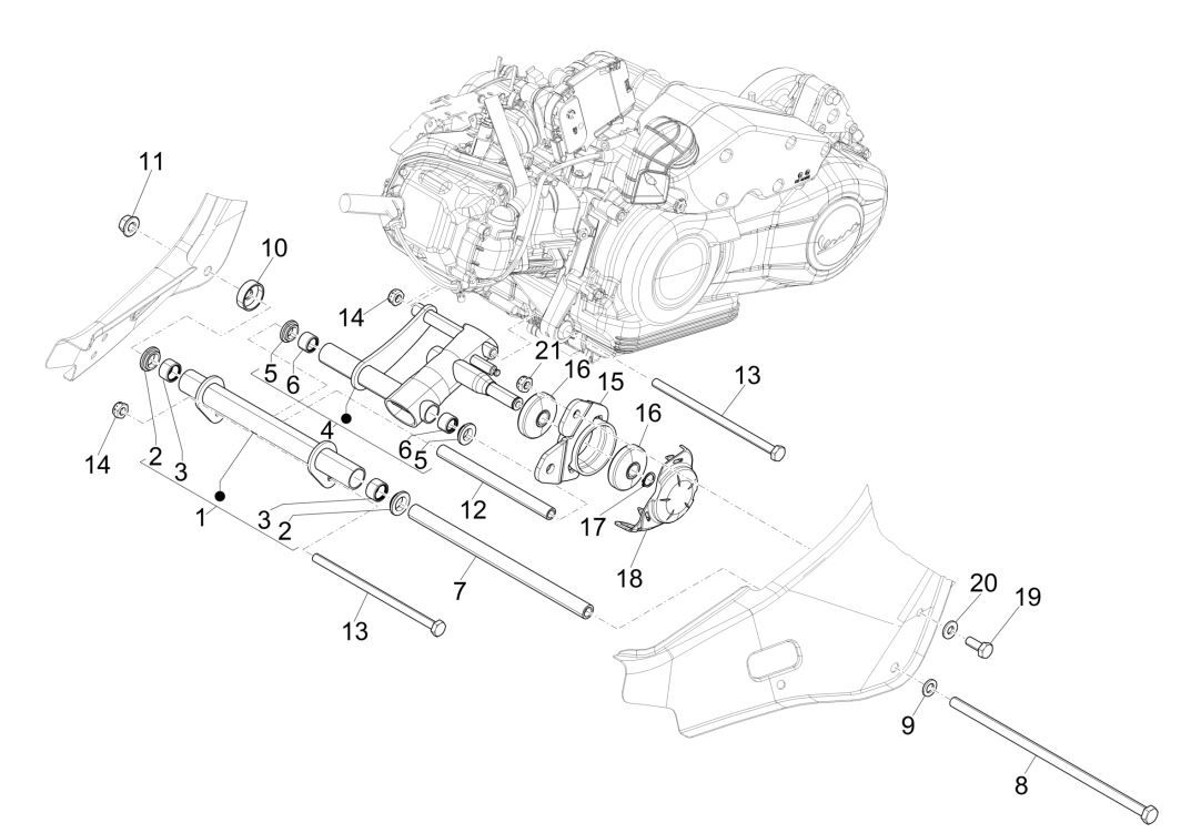 Schwinge Vespa Sprint 125 4T 3V IE ABS