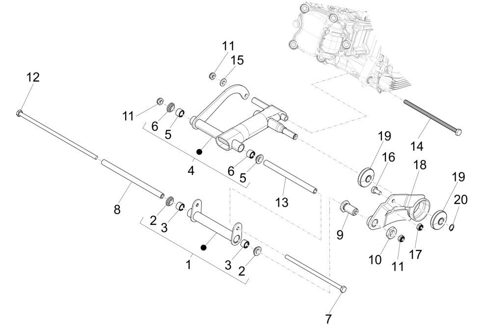 Piaggio MP3 300 ie E4 LT BUSINESS-Schwinge - SPORT NOABS-ABS 2016 - 2018 (EMEA)