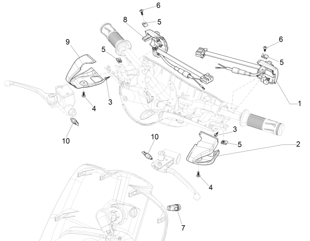 Regenschirm für Vespa Erica 45 km/h E5 2021 (EMEA)