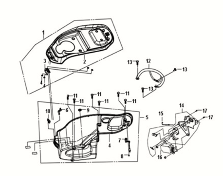 Sitz - hinterer Griff Sym Fiddle III 50 E3