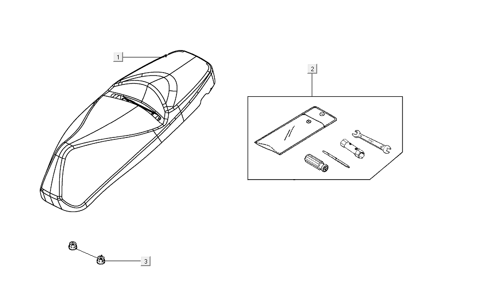 Sitz Kymco People S 50i E4 Mattbraun