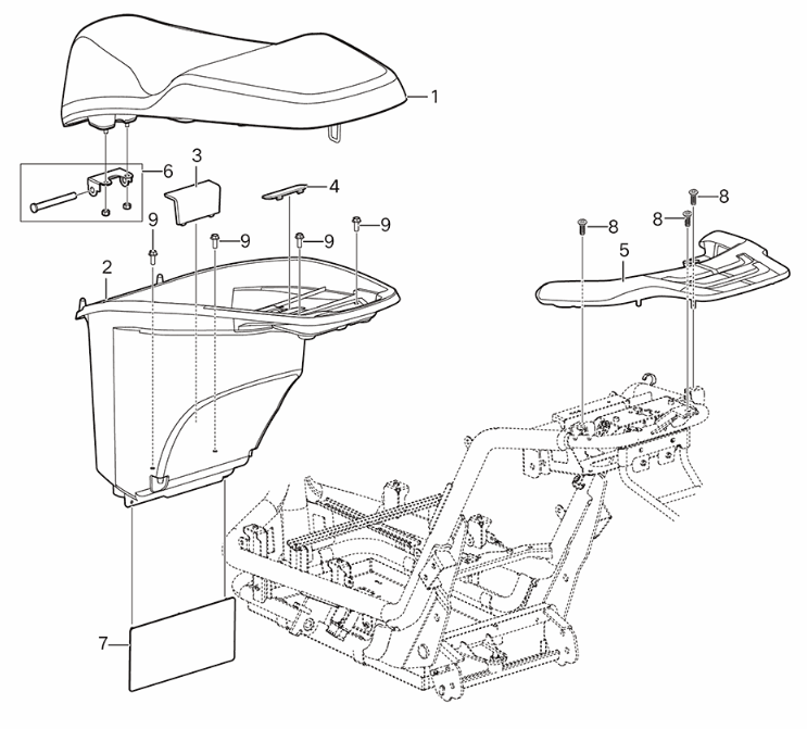 Sitz Yadea Voltguard