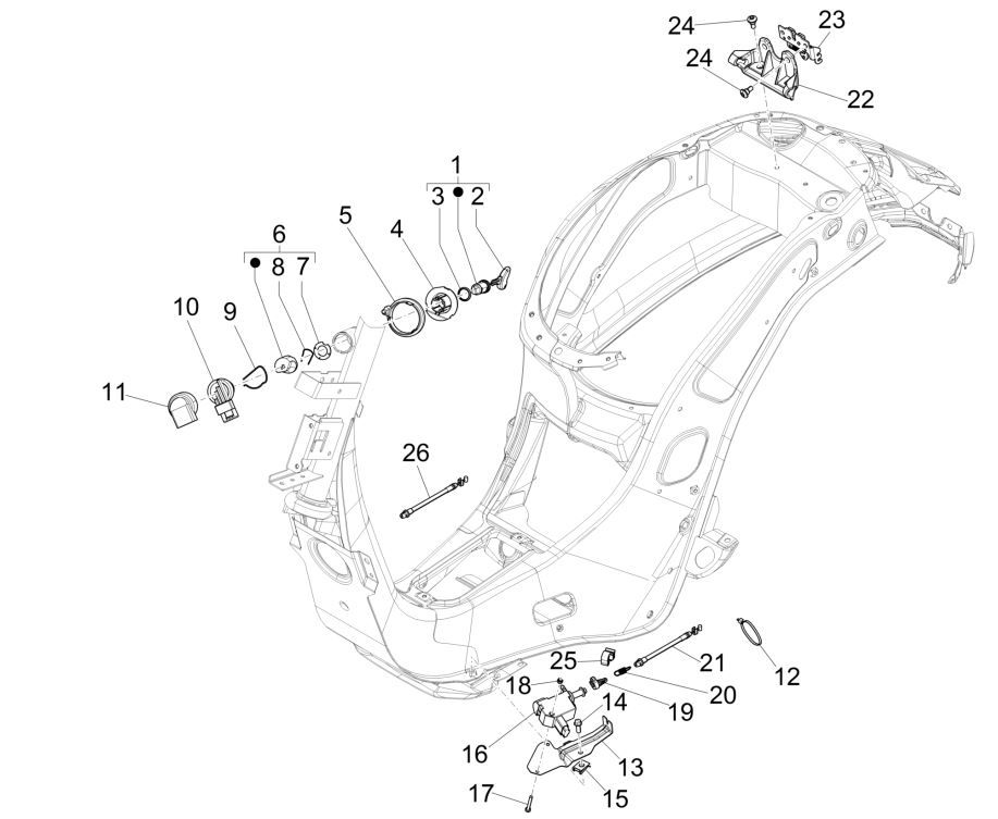 Schlösser Vespa Sprint 125 4T 3V IE ABS
