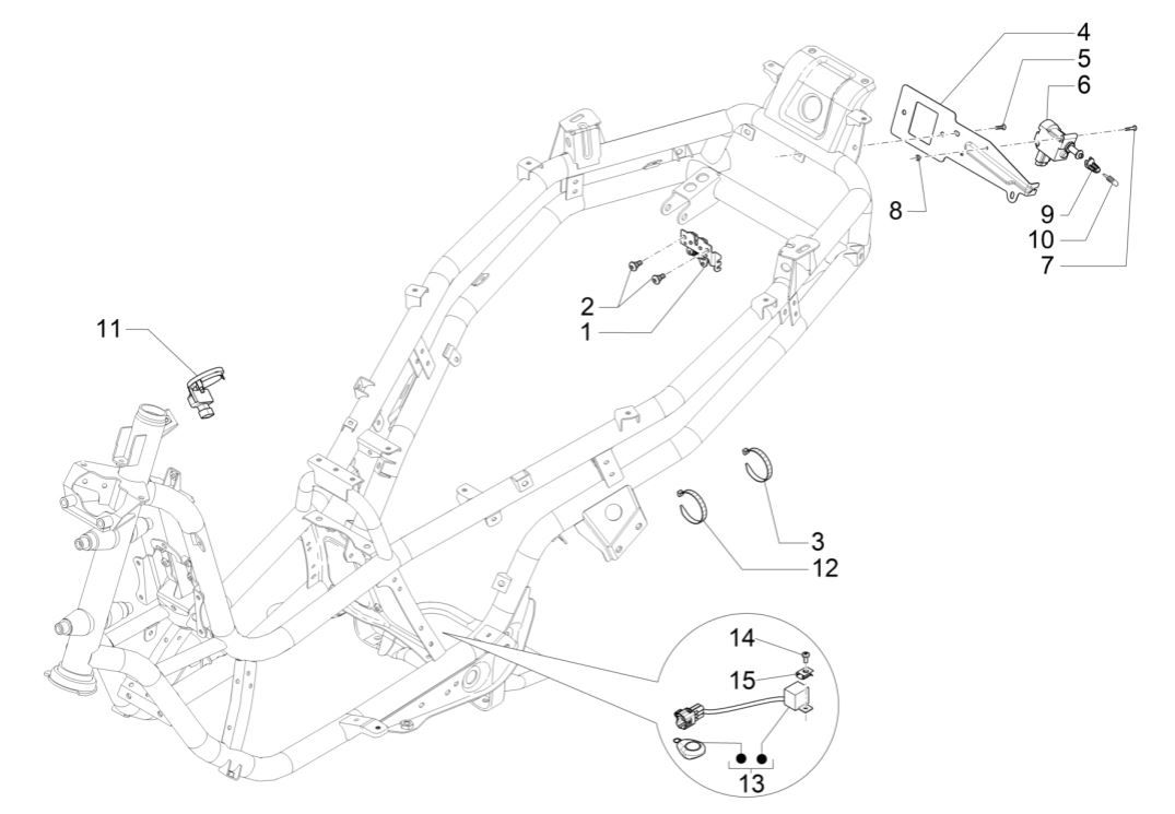 Piaggio MP3 300 ie E4 LT Geschäftsschlösser - SPORT NOABS-ABS 2016 - 2018 (EMEA)