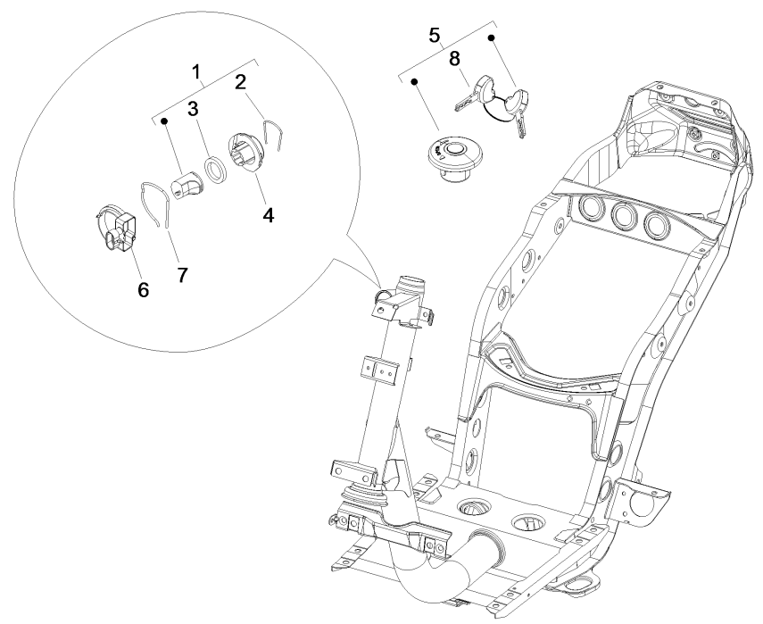 Piaggio Fly 125 4-Takt 3V IE E3 Schlösser