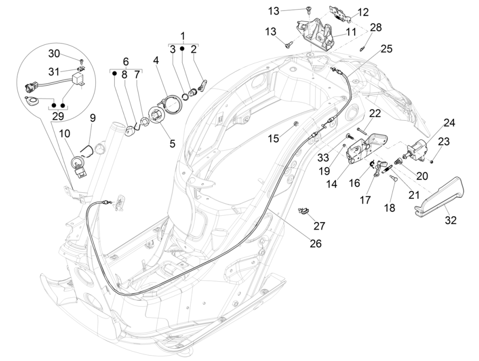 Schlösser Vespa GTS 125 4T E5 ABS 2021 (EMEA)