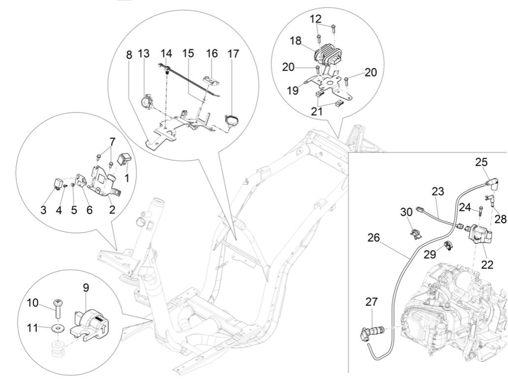Piaggio Liberty 125 4-Takt 3V IE ABS elektronische Steuergeräte (IGET Euro 5)