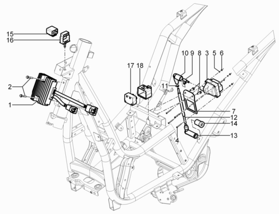 Spannungsregler - Elektronische Steuergeräte - HS-Zündspule Piaggio Beverly 125 RST 4T 4V IE E3 2010-2015 (EMEA)