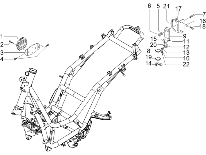 Spannungsregler - HS-Zündspule Piaggio Beverly 500 E3 2007-2012