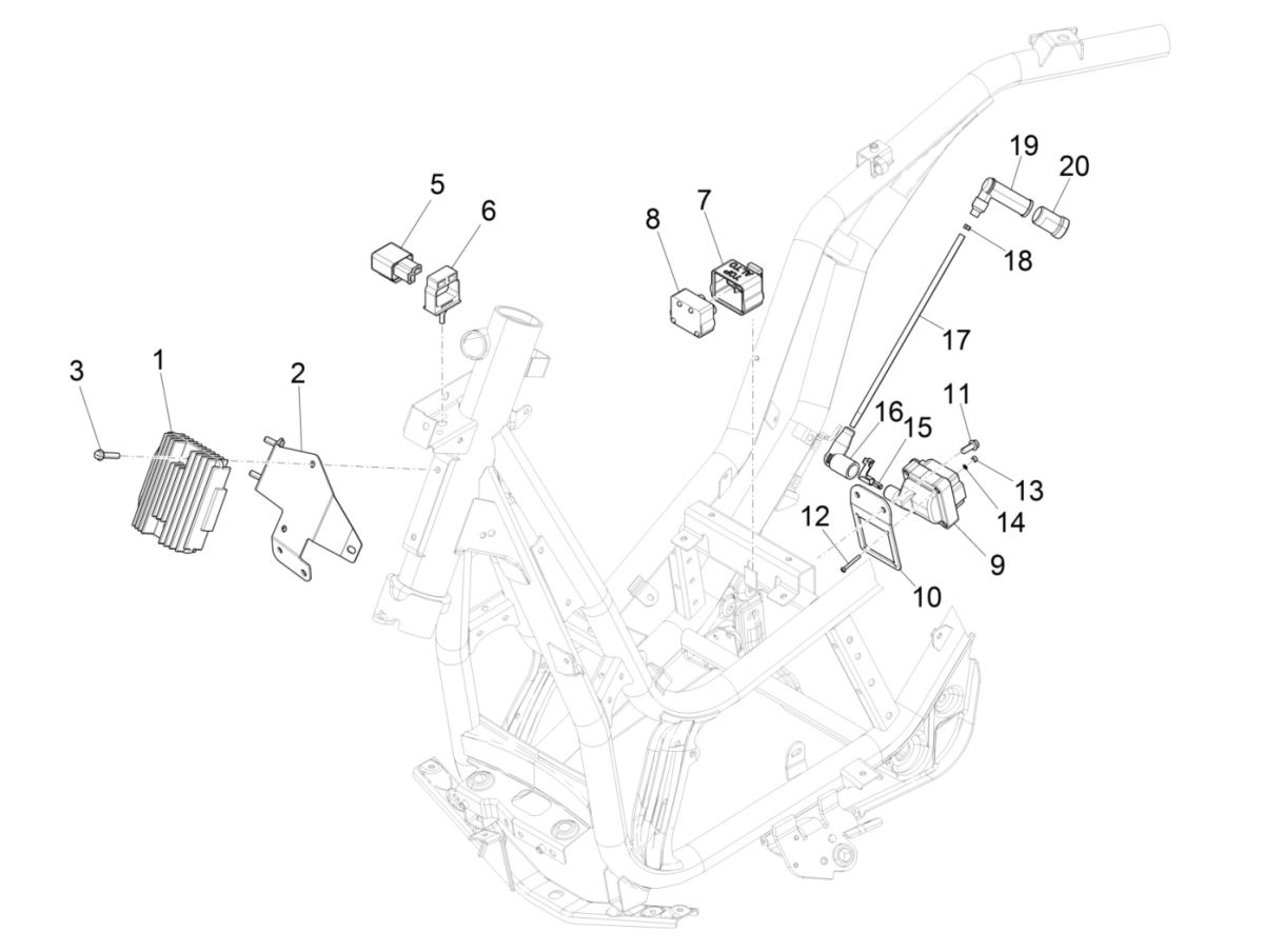Spannungsregler Piaggio Beverly 300 IE ABS E4 2016 - 2020 (EMEA)