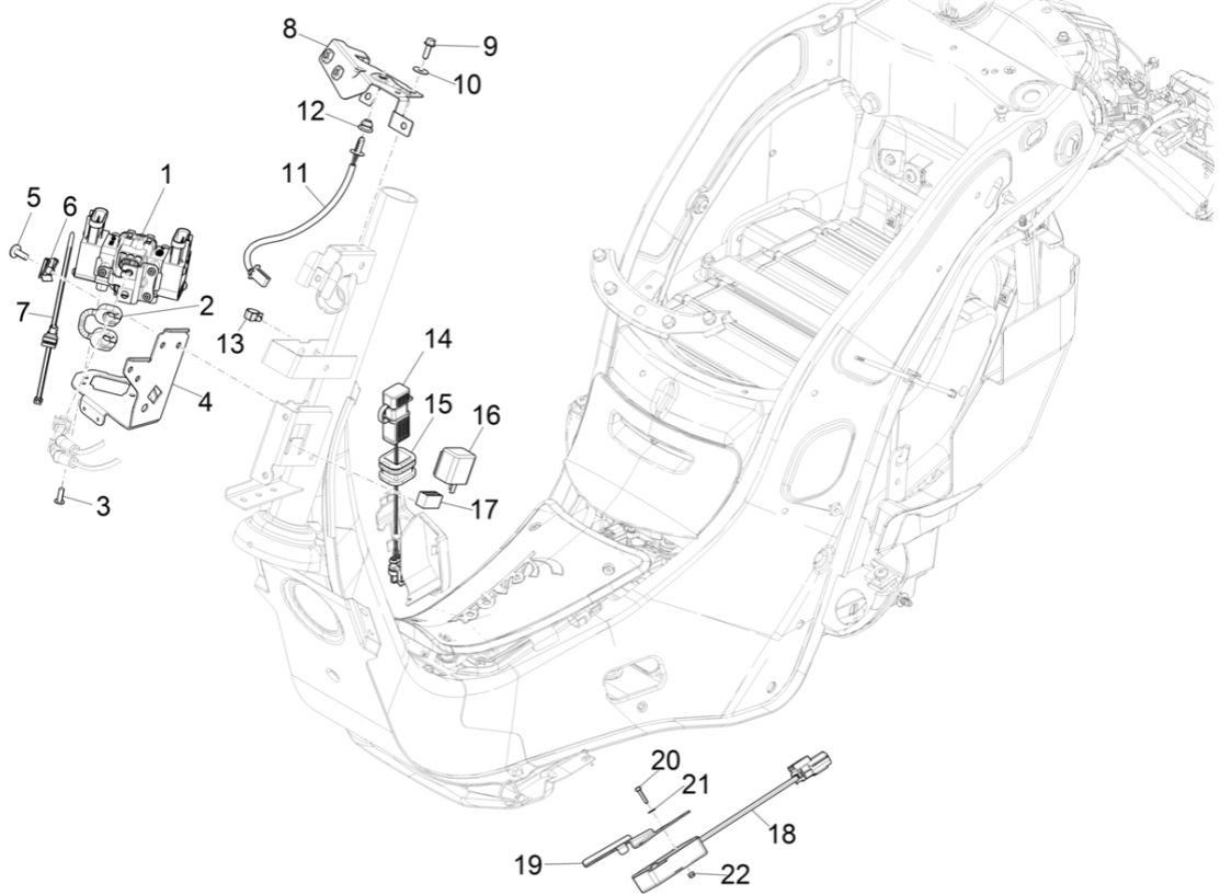 Spannungsregler Vespa Erica 45KM/H E5 2021 (EMEA)