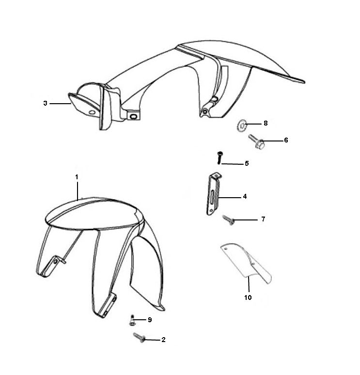 Kotflügel Peugeot Ludix pro 2-Takt