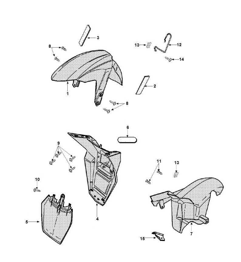 Kotflügel Peugeot Speedfight 3 AC 2-Takt