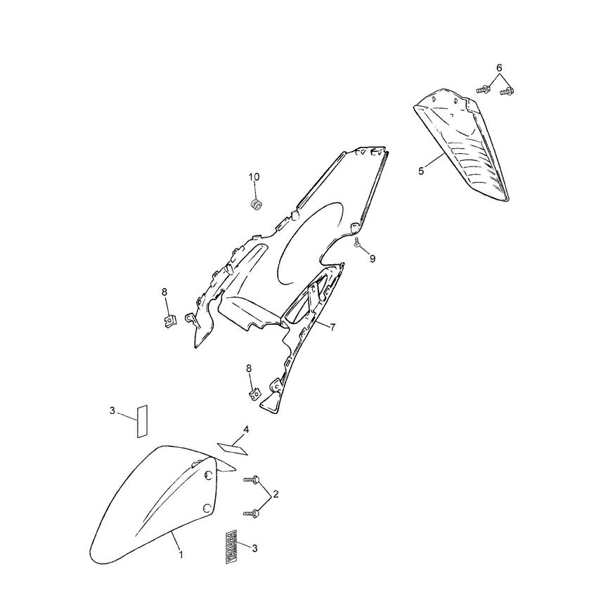 Kotflügel Yamaha Jog-R AC 2-Takt