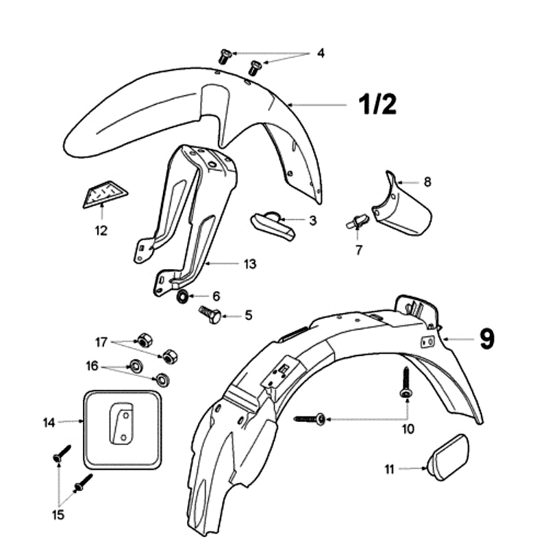 Schutzbleche Peugeot Fox rot
