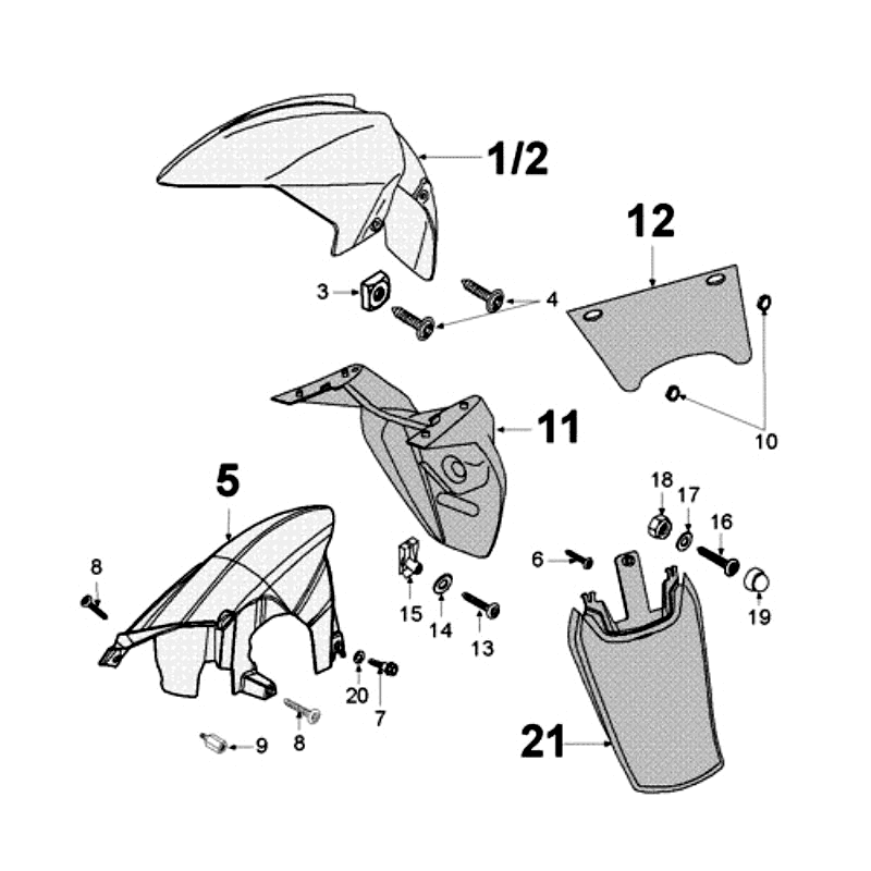 Schutzbleche Peugeot Jet Force LC Injection Blau