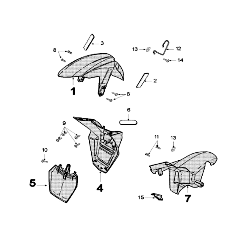 Schutzbleche Peugeot Speedfight 3 LC blau