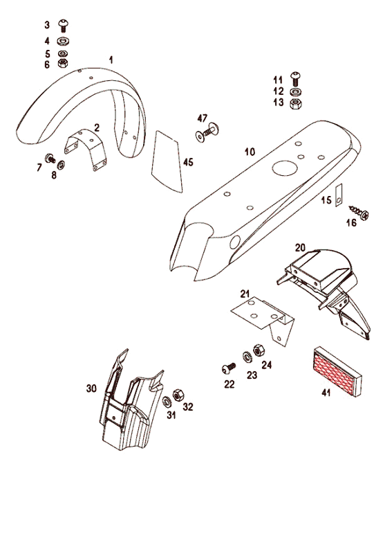 Spatborden Tomos FLEXER EX (L0-L2)