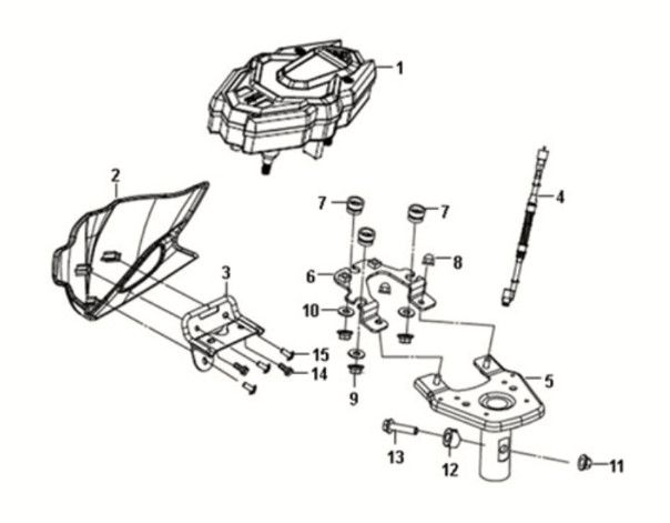 Speed meter Sym Crox 50 E5 WHITE (WH-8018P)