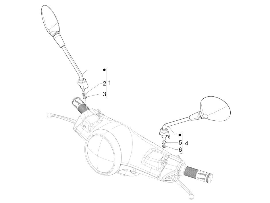 Spiegel Vespa Elettrica 2018-2019