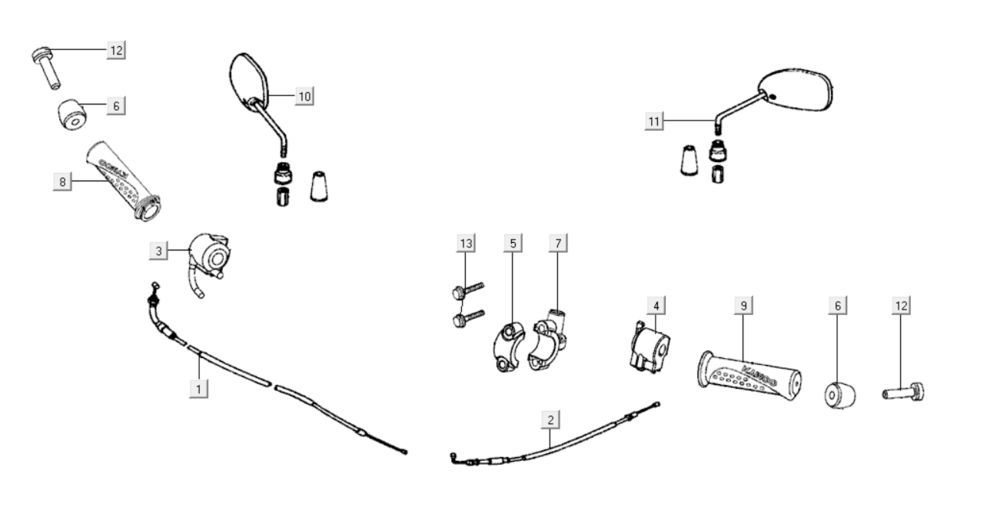 Spiegel Kymco K-Pipe 125cc