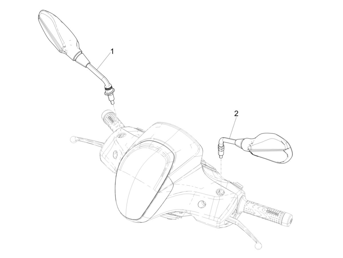 Spiegel Piaggio Medley 125 4T IE ABS E4 2016-2019 (EMEA)