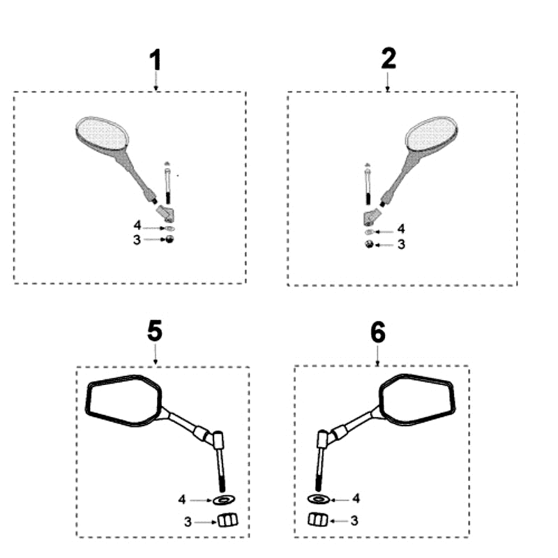 Spiegel Peugeot Jet Force LC weiß