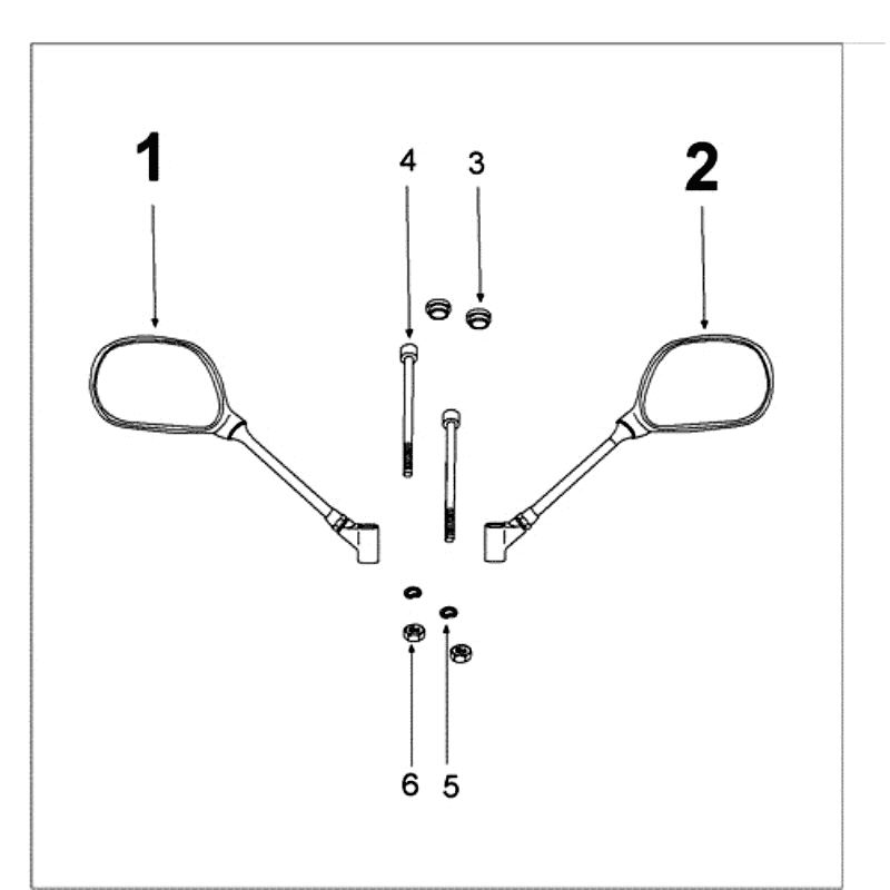 Spiegel Peugeot Kisbee schwarz