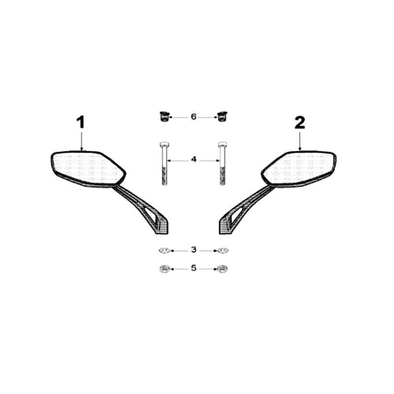 Spiegel Peugeot Speedfight 3 AC Rot