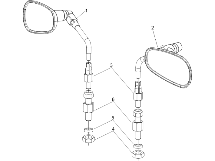 Rückspiegel Piaggio Beverly 500 E3 2007-2012