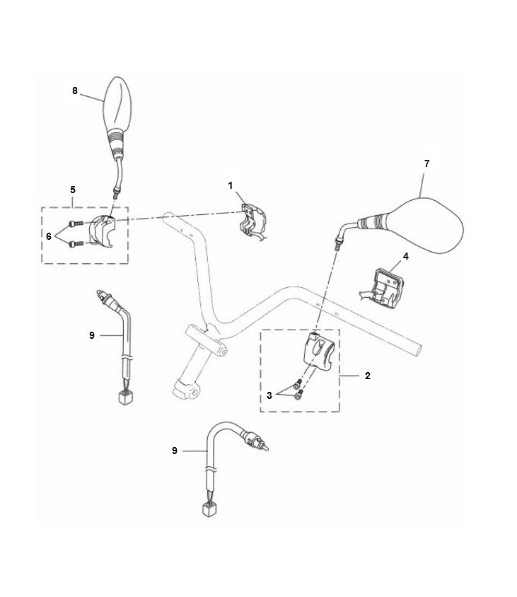 Spiegel Yamaha Aerox 4-Takt 2014