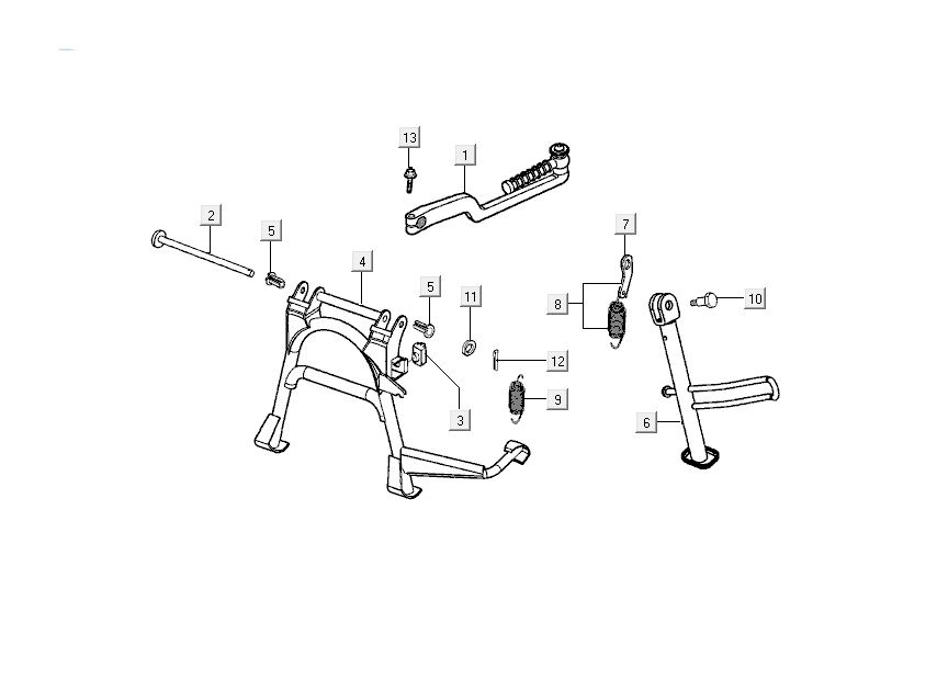 Standard-Kickstarter Kymco Grand Dink 2-Takt Anthrazit