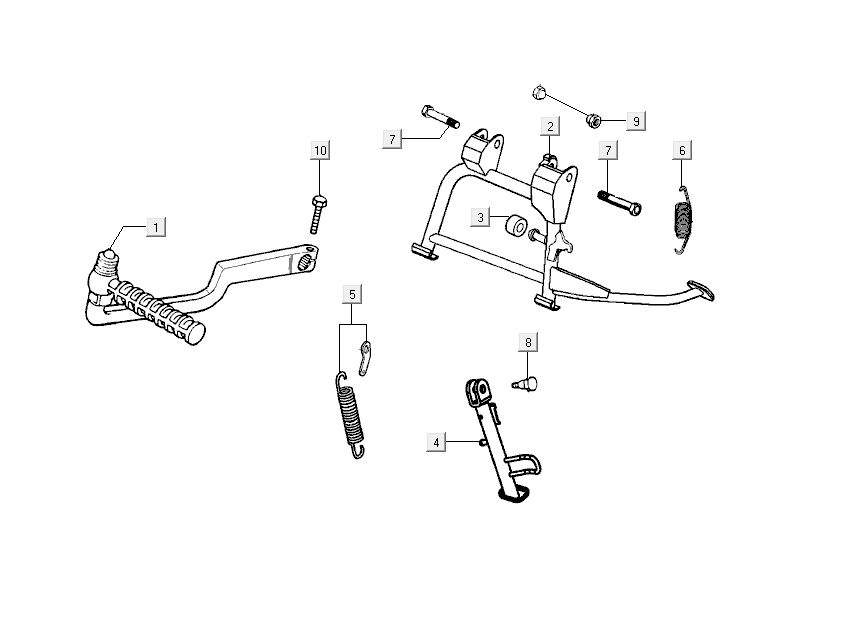 Standard-Kickstarter Kymco Sento 4-Takt Rot