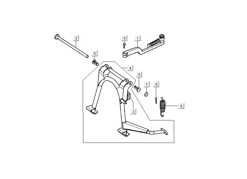 Standard - Kick Kymco Super9 2-Takt nm Silber