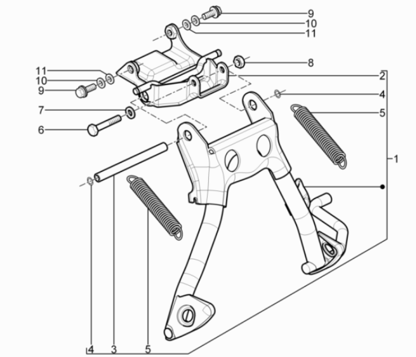 Piaggio Typhoon 50 2-Takt Euro 3 2011 Hauptständer