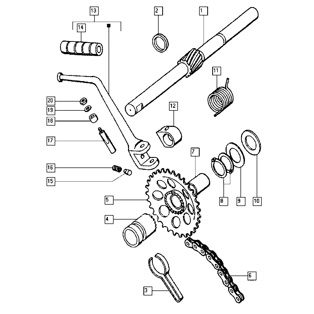 Start mechanisme Tomos QUADRO E-START (25-45KMH) (K8-L0)