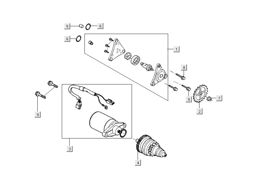 Starterteile - bendix Kymco Super 8 Street 4-Takt blau