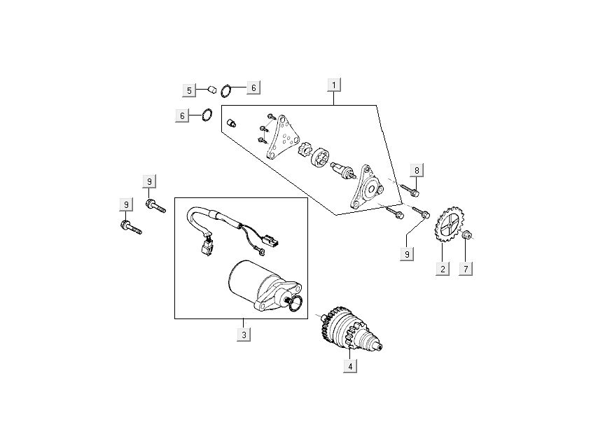 Starterteile -Anlasserfreilauf Kymco Like 4-Takt schwarz glänzend wie T T