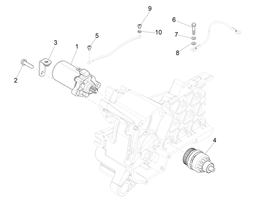 Anlasserfreilauf - Vespa Sprint 4-Takt-Anlasser mit 3 Ventilen (Euro5-Einspritzung IGET)