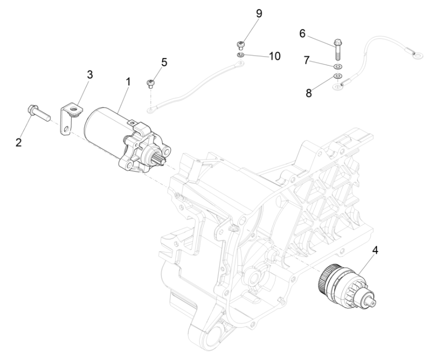 Start - Elektrostart Vespa 4-Takt 3-Ventil (Euro4 IGET)