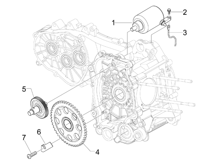 Start - Elektrostart Vespa GTS 300 dh 2008-2016 (mit und ohne ABS)