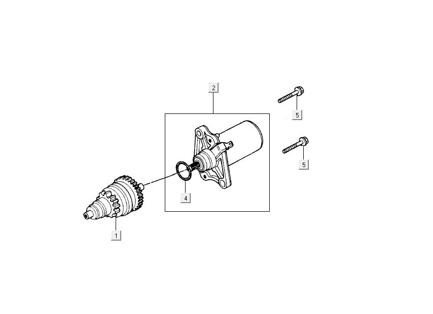 Starter - Anlasserfreilauf Kymco DJ 2-Takt Schwarz