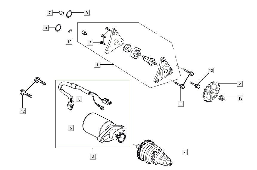 Starter Kymco Agility 16'+ 4-Takt-Einspritzung euro4 mattgrau