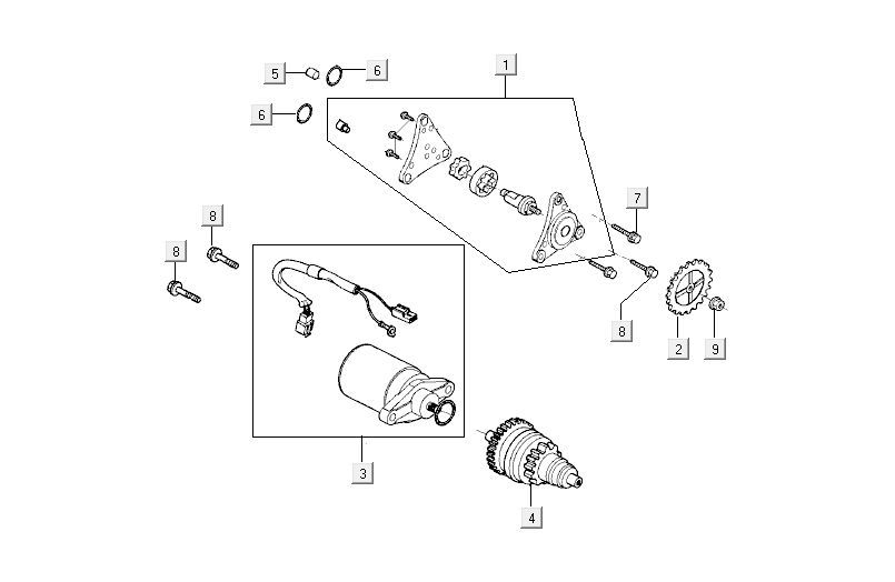 Anlasser Kymco Agility FR 12