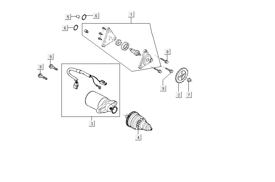 Starter Kymco Carry 4-Takt weiß