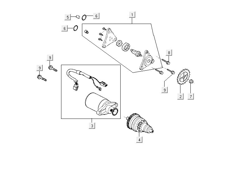Starter Kymco Delivery 4-Takt weiß