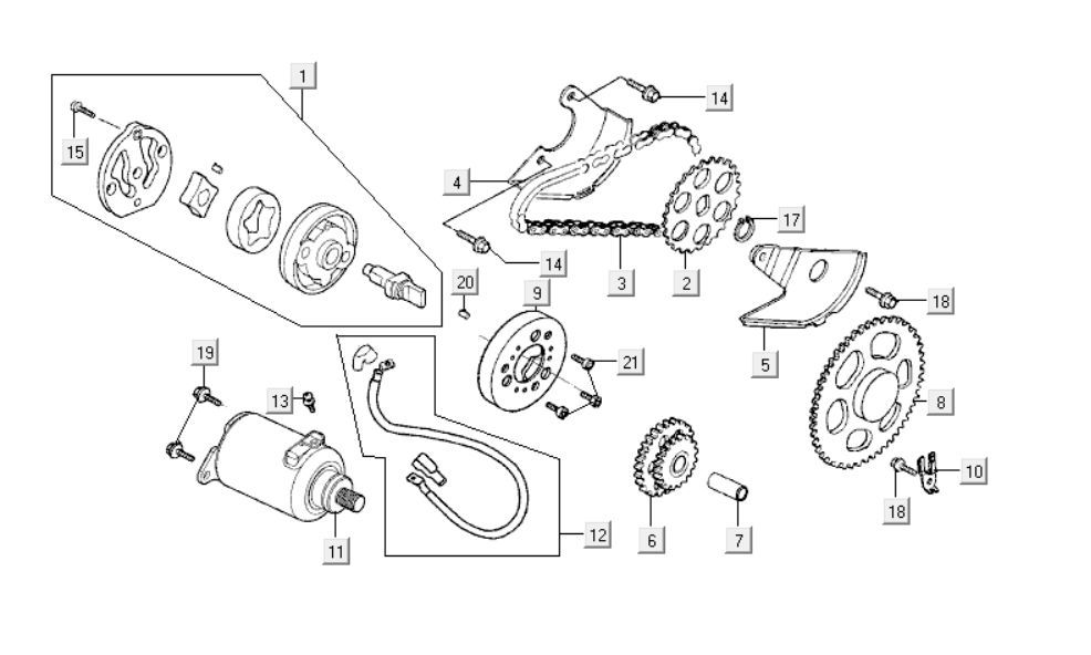 Starter Kymco New Dink 200i